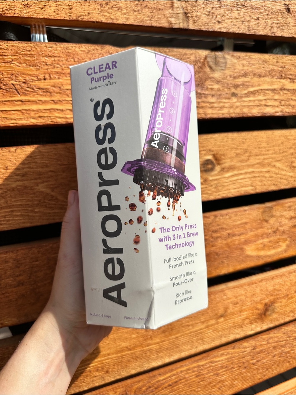 NWT AeroPress Clear Purple Coffee Press